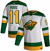 Wild 11 Zach Parise White 2020-21 Reverse Retro Adidas Jersey Dzhi,baseball caps,new era cap wholesale,wholesale hats
